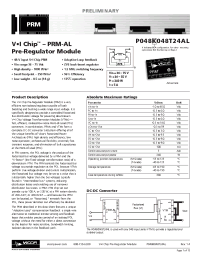 Datasheet P048F048M24AL manufacturer Vicor